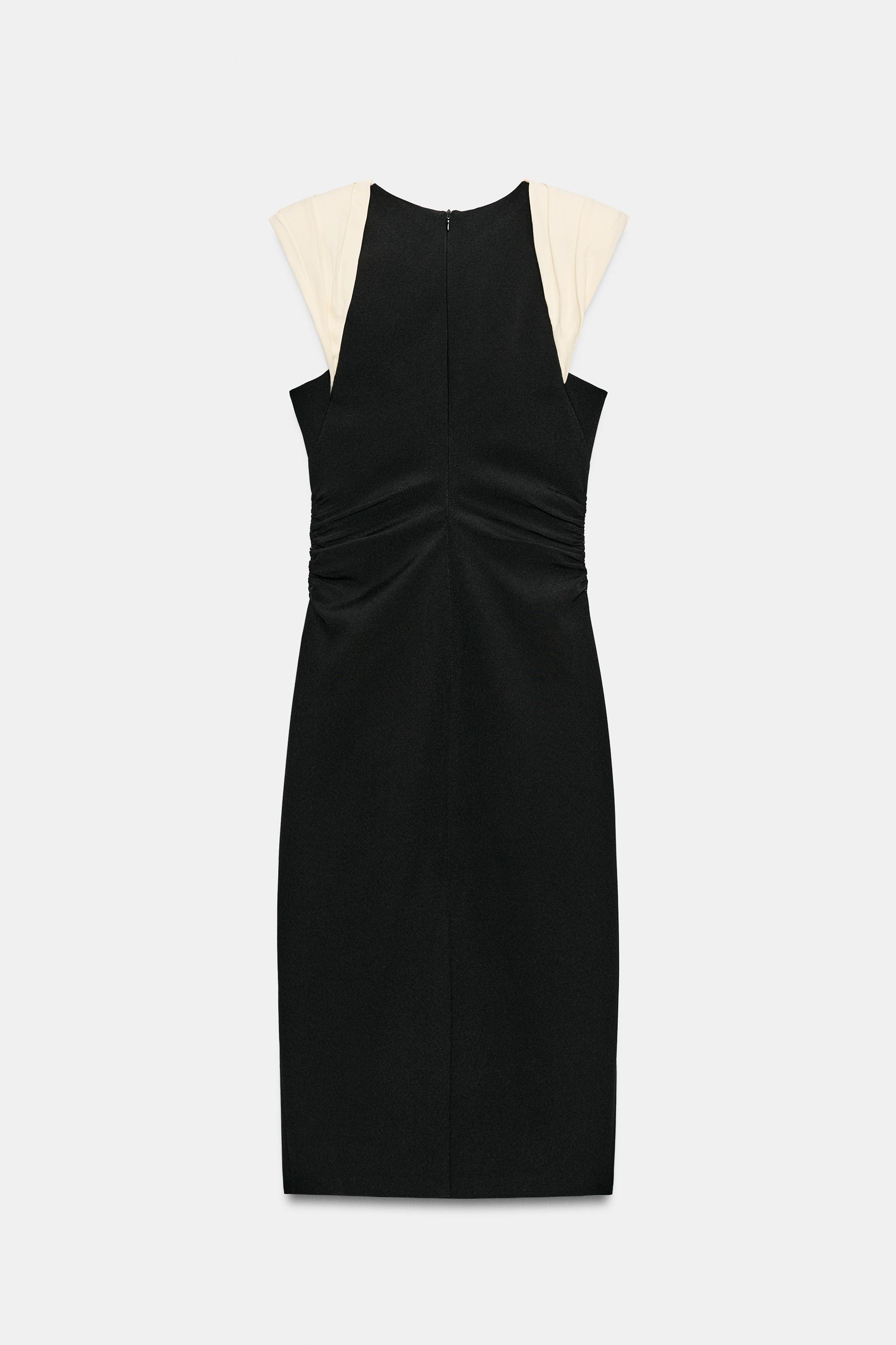 ROBE MIDI BIMATIÈRE À ÉPAULETTES